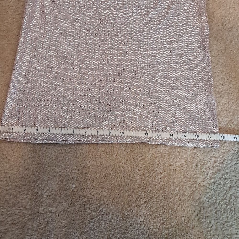 Monteau Los Angeles Women’s Top Shimmer Sparkly Short Sleeve Glitter Metallic S - Picture 10 of 13